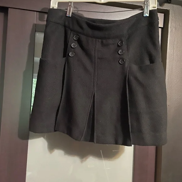 Free People Black Textured Skirt - Picture 1 of 3